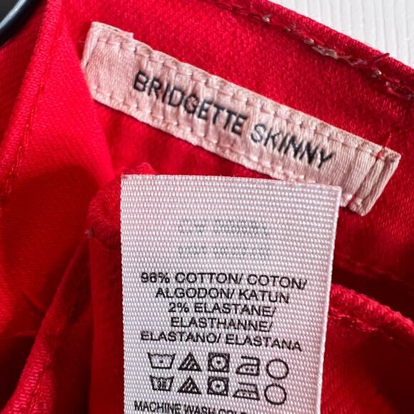 LUCKY BRAND Bridgette Skinny Jeans in Red Size 0 - Picture 7 of 8